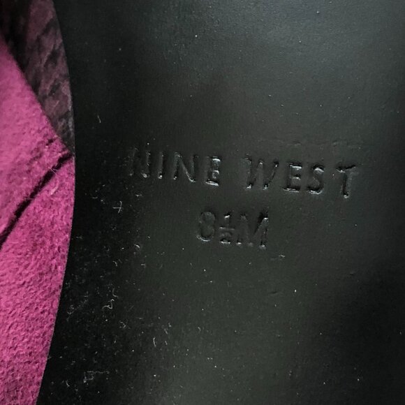 NWOT Nine West Purple Suede Platform 5” Stiletto High Heels Side Zip Size 8.5 - Picture 11 of 12